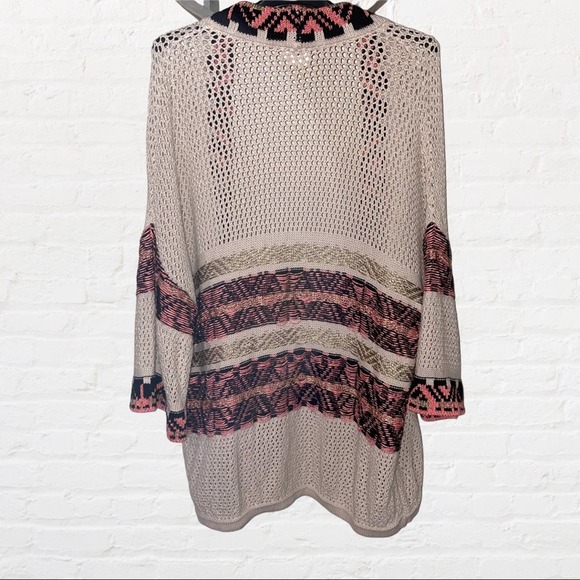Circus Hotel Anthropologie Aztec Print Loose Fit Cardigan Sweater EU Sz 38 US S - Picture 13 of 14